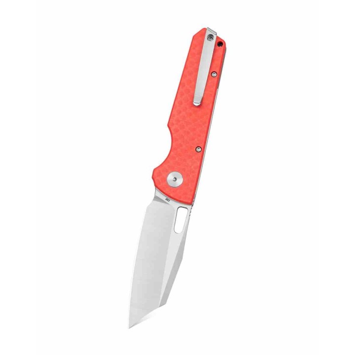 Couteau Bestechman Guardian Red Lame Acier D2 Manche G-10 Bouton Lock BTKMK11C - Livraison Gratuite