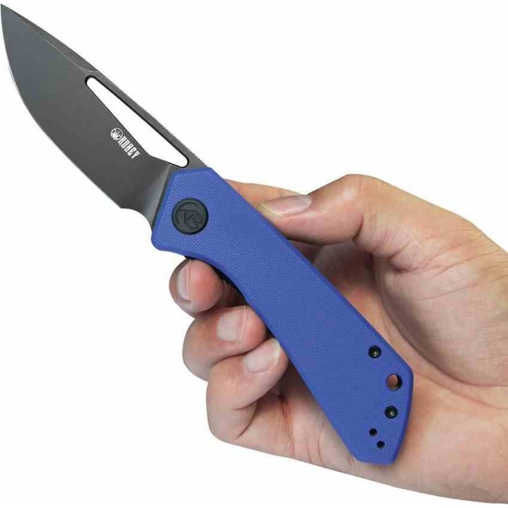 Couteau Pliant Kubey Thalia Blue Lame Acier 14C28N Manche G-10 IKBS Liner Lock Clip KUB331P - Livraison Gratuite