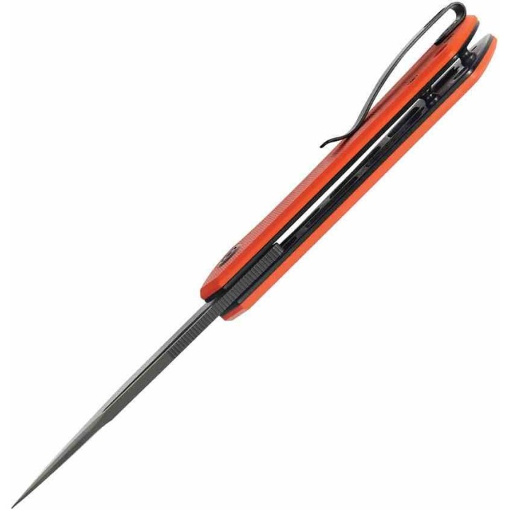 Couteau Pliant Kubey Thalia Orange Lame Acier 14C28N Manche G-10 IKBS Liner Lock Clip KUB331O - Livraison Gratuite