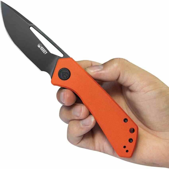 Couteau Pliant Kubey Thalia Orange Lame Acier 14C28N Manche G-10 IKBS Liner Lock Clip KUB331O - Livraison Gratuite