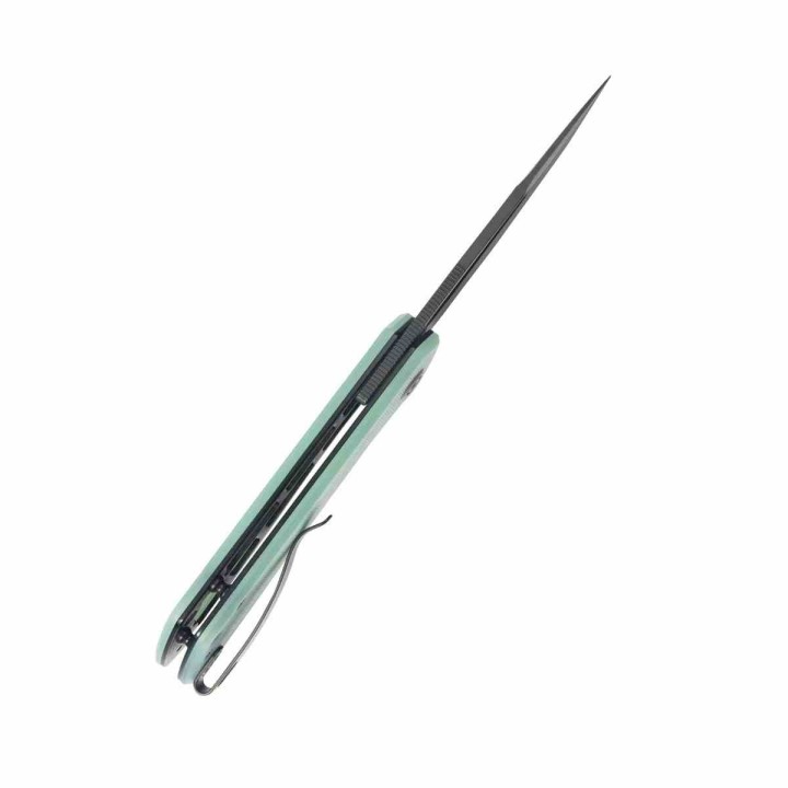 Couteau Pliant Kubey Thalia Jade Lame Acier 14C28N Manche G-10 IKBS Liner Lock Clip KUB331N - Livraison Gratuite