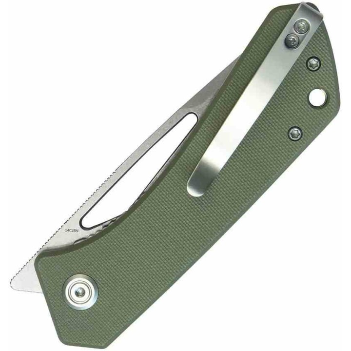 Couteau Pliant Kubey Thalia Green Lame Acier 14C28N Manche G-10 IKBS Liner Lock Clip KUB331M - Livraison Gratuite