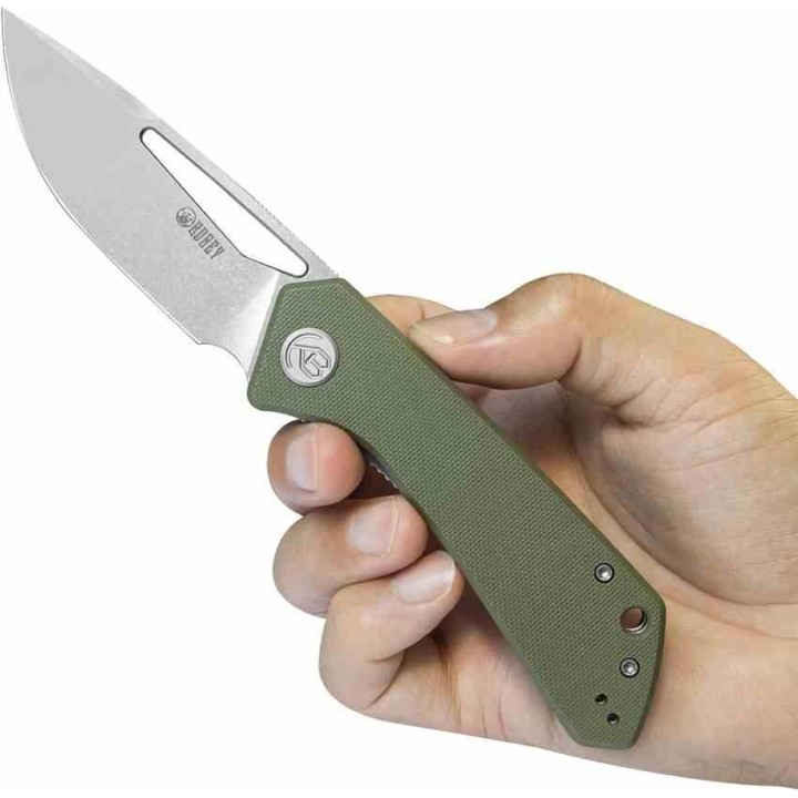 Couteau Pliant Kubey Thalia Green Lame Acier 14C28N Manche G-10 IKBS Liner Lock Clip KUB331M - Livraison Gratuite