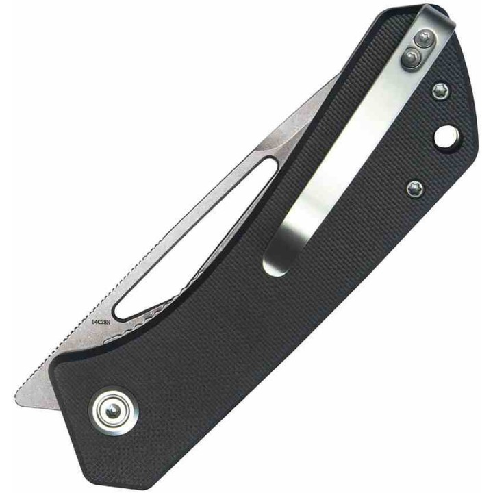 Couteau Pliant Kubey Thalia Black Lame Acier 14C28N Manche G-10 IKBS Liner Lock Clip KUB331L - Livraison Gratuite