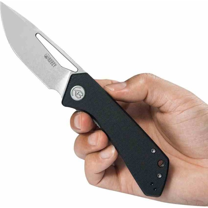 Couteau Pliant Kubey Thalia Black Lame Acier 14C28N Manche G-10 IKBS Liner Lock Clip KUB331L - Livraison Gratuite