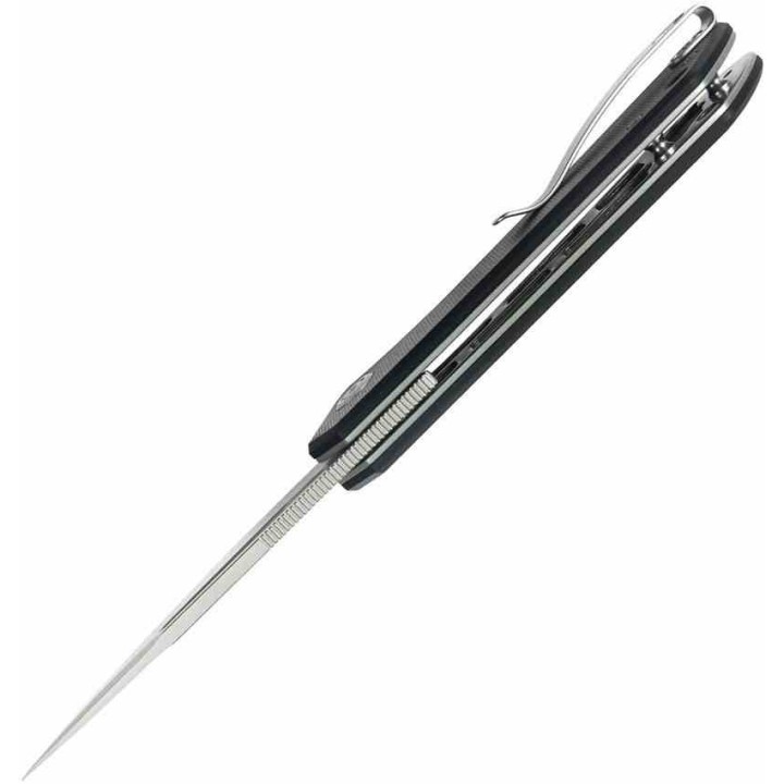 Couteau Pliant Kubey Thalia Black Lame Acier 14C28N Manche G-10 IKBS Liner Lock Clip KUB331L - Livraison Gratuite
