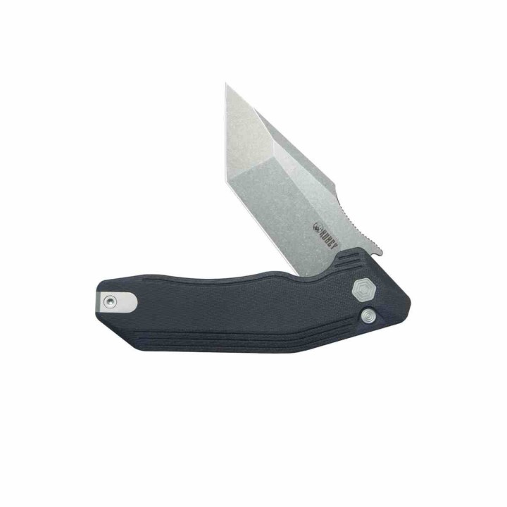 Couteau Kubey Yokai Black Lame Tanto Acier 14C28N Manche G10 IKBS Button Lock Clip KUB392A - Livraison Gratuite