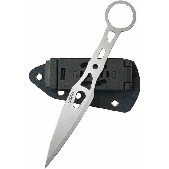 Couteau Kubey Kunai Lame Arrow Acier 14C28N Manche Acier Etui Kydex KUB401 - Livraison Gratuite