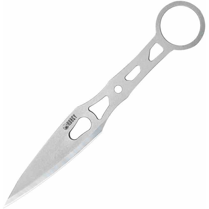 Couteau Kubey Kunai Lame Arrow Acier 14C28N Manche Acier Etui Kydex KUB401 - Livraison Gratuite