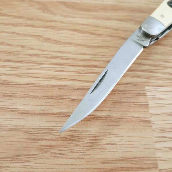 Couteau pliant Roper Pecos Medium Stockman 3 Lames Acier 1065 Manche Delrin Blanc RP0001CYD - Livraison Gratuite