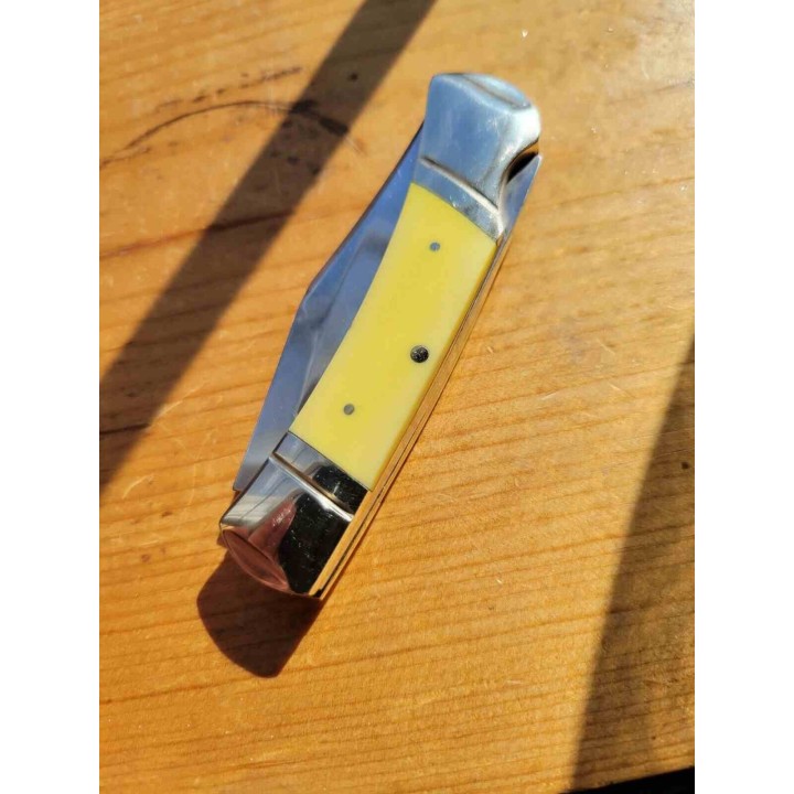 Couteau Rough Rider Classic Lame Clip Point Acier Carbone T10 Manche Polymère Lockback RR1738 - Livraison Gratuite