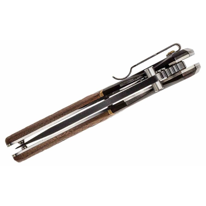 Couteau Browning Hunter Series Lame Clip Point Acier 440C Manche Bois Liner Lock Clip BR0392B - Livraison Gratuite