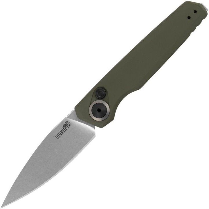 Couteau Automatique Kershaw Launch 18 Green Lame Acier CPM 154 Manche Alu Bouton Lock Clip USA KS7551OL - Livraison Gratuite