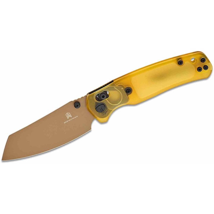 Couteau Bestechman Cicada's Wing Ultem Lame Reverse Tanto Acier 10Cr15CoMoV B-Lock BTKMK06D Clip - Livraison Gratuite