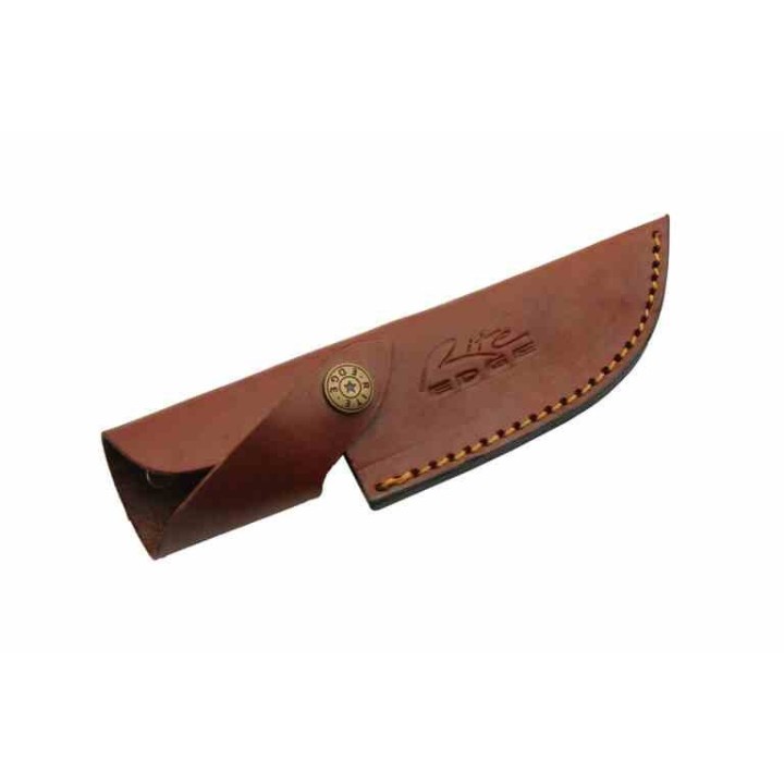 Couteau Celtic Braid Lame Acier Damas 256 Couches Manche Bois Sculpté Étui Cuir DM1390 - Livraison Gratuite