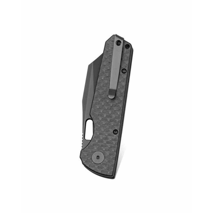 Couteau Bestechman Guardian Black Lame Wharncliffe Acier D2 Manche G10 Bouton Lock Clip BTKMK11E - Livraison Gratuite