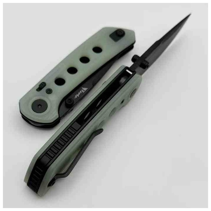 Couteau Reate PL-XT Jade Lame Acier Nitro-V Black Manche G10 Pivot Lock Clip REA135 - Livraison Gratuite