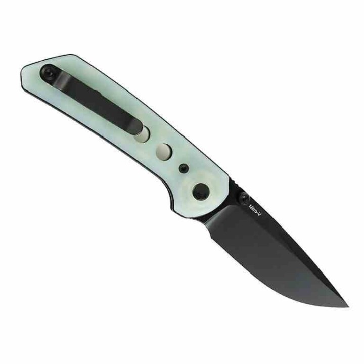 Couteau Reate PL-XT Jade Lame Acier Nitro-V Black Manche G10 Pivot Lock Clip REA135 - Livraison Gratuite