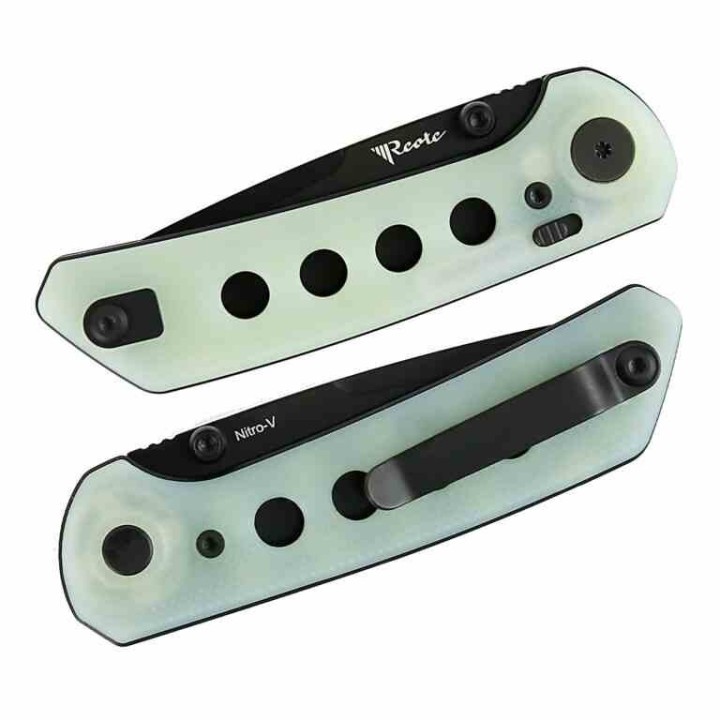 Couteau Reate PL-XT Jade Lame Acier Nitro-V Black Manche G10 Pivot Lock Clip REA135 - Livraison Gratuite