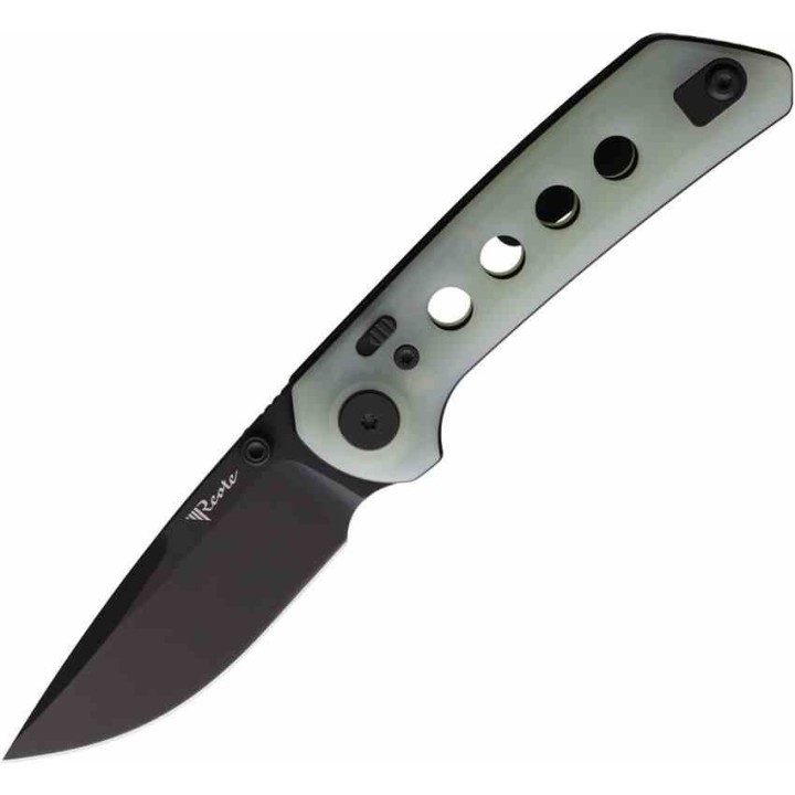 Couteau Reate PL-XT Jade Lame Acier Nitro-V Black Manche G10 Pivot Lock Clip REA135 - Livraison Gratuite
