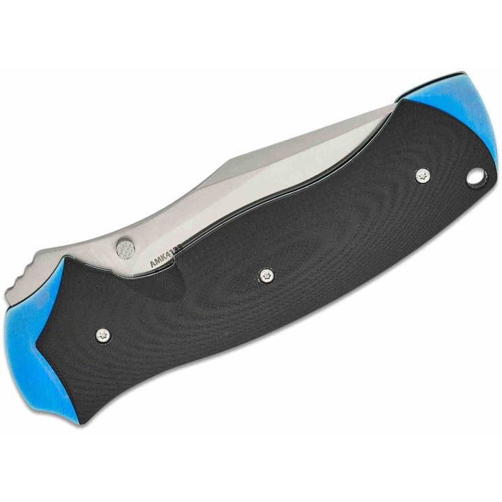 Couteau pliant Al Mar B-21 Rexroat Lame Acier D2 Manche G10 Noir Liner Lock Étui Cuir AMK4133 - Livraison Gratuite