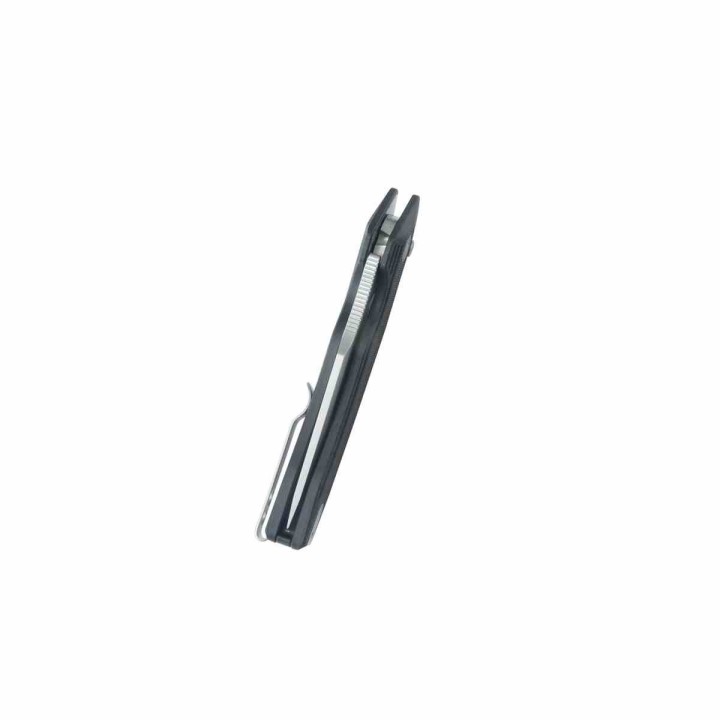 Couteau Kubey Basilisk Black Manche G10 Lame Tanto Acier 14C28N SW IKBS Button Lock Clip KUB391A - Livraison Gratuite