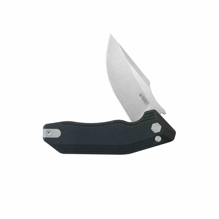 Couteau Kubey Basilisk Black Manche G10 Lame Tanto Acier 14C28N SW IKBS Button Lock Clip KUB391A - Livraison Gratuite