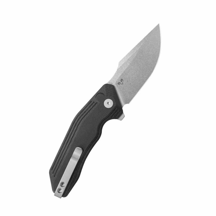 Couteau Kubey Basilisk Black Manche G10 Lame Tanto Acier 14C28N SW IKBS Button Lock Clip KUB391A - Livraison Gratuite