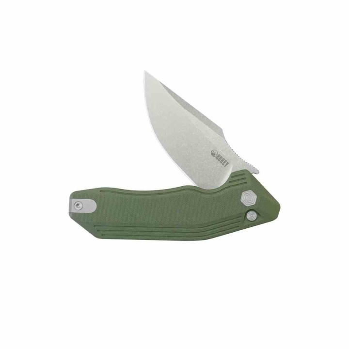 Couteau Kubey Basilisk OD Green Manche G10 Lame Tanto Acier 14C28N SW IKBS Button Lock Clip KUB391B - Livraison Gratuite