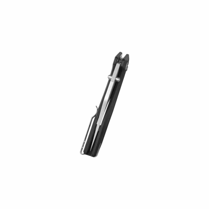 Couteau Kubey Hades Black Lame Wharncliffe Acier 14C28N Manche G10 IKBS Button Lock Clip KUB394A - Livraison Gratuite