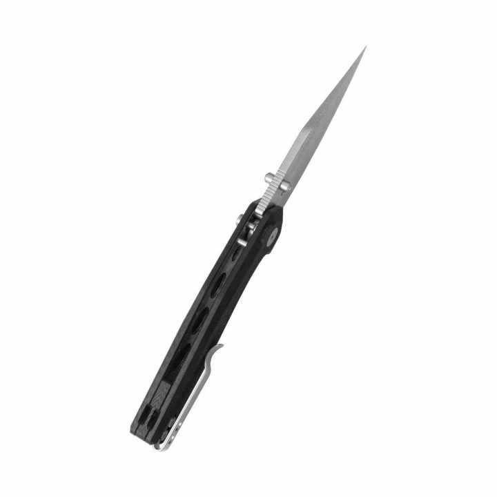 Couteau Kubey Hades Black Lame Wharncliffe Acier 14C28N Manche G10 IKBS Button Lock Clip KUB394A - Livraison Gratuite