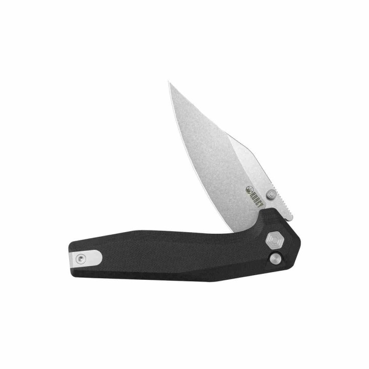 Couteau Kubey Hades Black Lame Wharncliffe Acier 14C28N Manche G10 IKBS Button Lock Clip KUB394A - Livraison Gratuite
