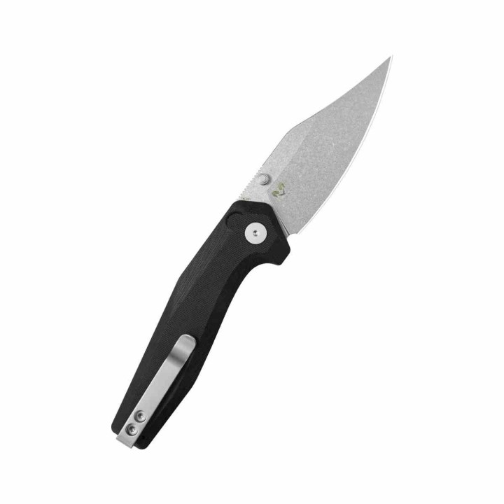 Couteau Kubey Hades Black Lame Wharncliffe Acier 14C28N Manche G10 IKBS Button Lock Clip KUB394A - Livraison Gratuite