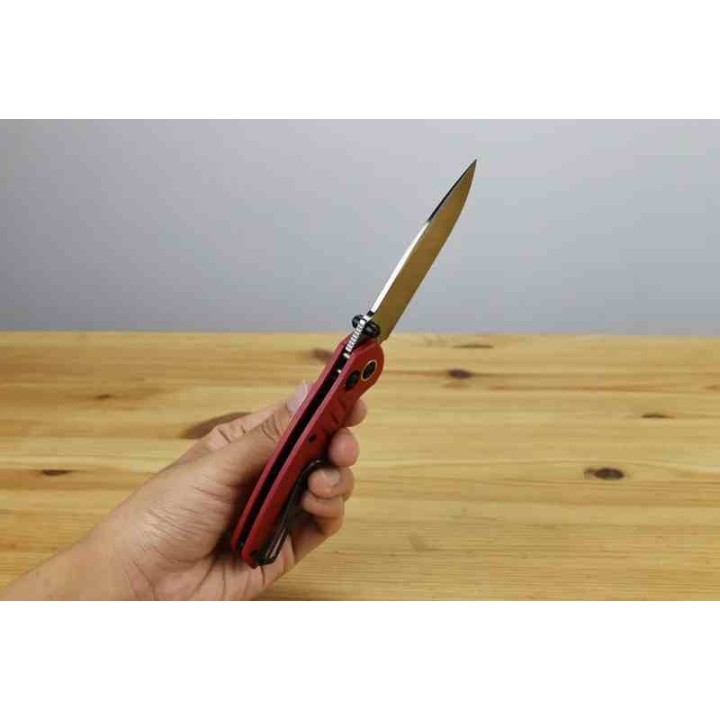 Couteau Vosteed Corsair Red Lame Acier Nitro-V Manche G10 Crossbar Lock Clip VOSA0805 - Livraison Gratuite