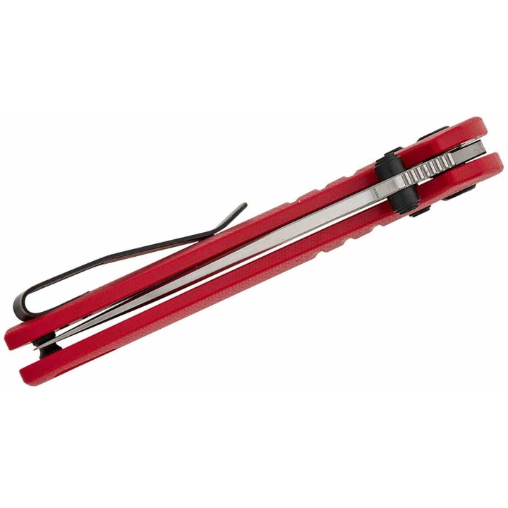 Couteau Vosteed Corsair Red Lame Acier Nitro-V Manche G10 Crossbar Lock Clip VOSA0805 - Livraison Gratuite