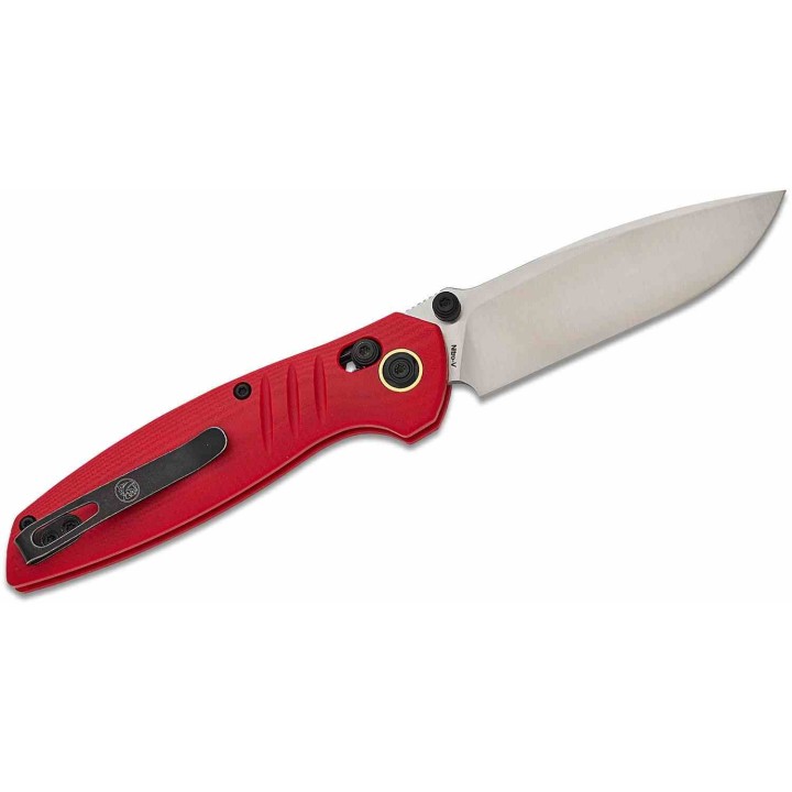 Couteau Vosteed Corsair Red Lame Acier Nitro-V Manche G10 Crossbar Lock Clip VOSA0805 - Livraison Gratuite