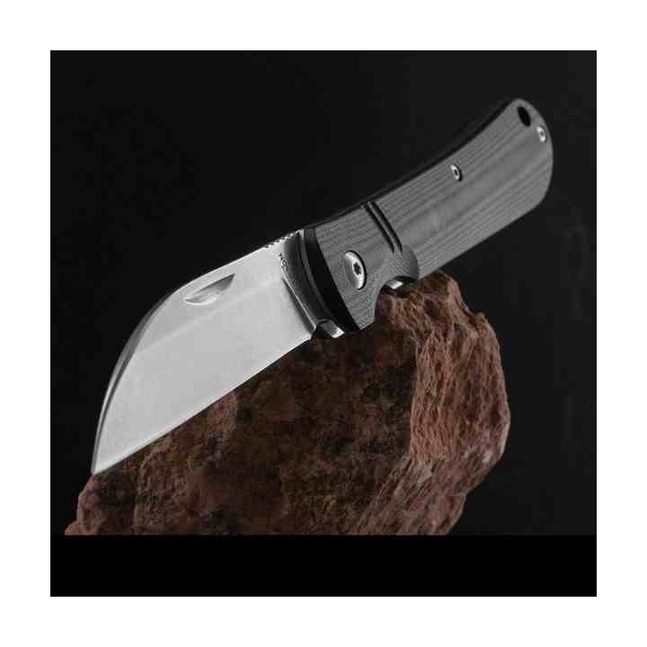 Couteau Bear & Son 484GB Black Lame Wharncliffe Acier D2 Manche G10 Noir Slipjoint USA BC484GB - Livraison Gratuite