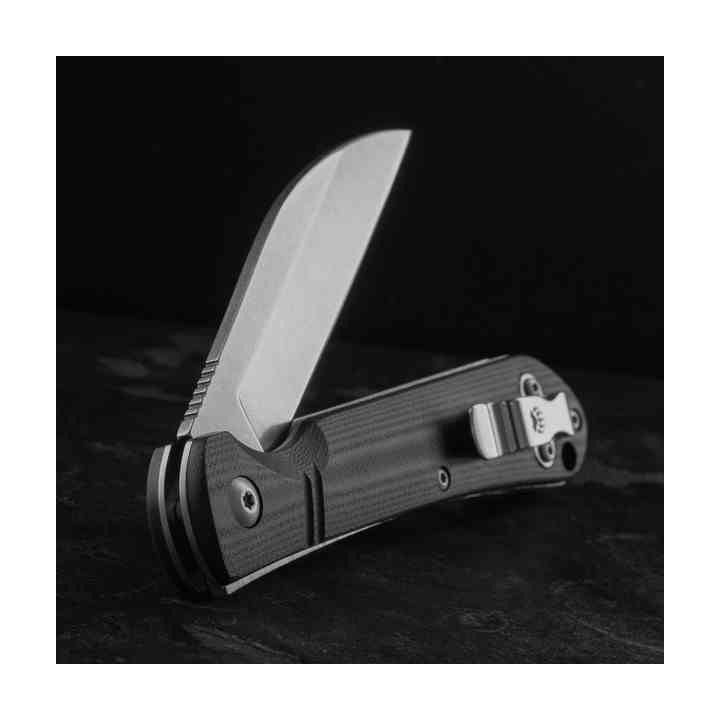 Couteau Bear & Son 484GB Black Lame Wharncliffe Acier D2 Manche G10 Noir Slipjoint USA BC484GB - Livraison Gratuite