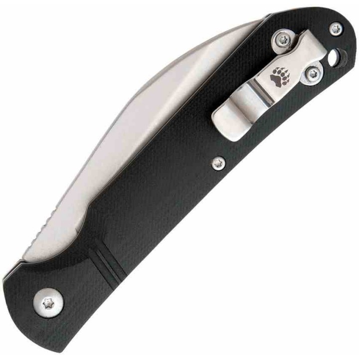 Couteau Bear & Son 484GB Black Lame Wharncliffe Acier D2 Manche G10 Noir Slipjoint USA BC484GB - Livraison Gratuite