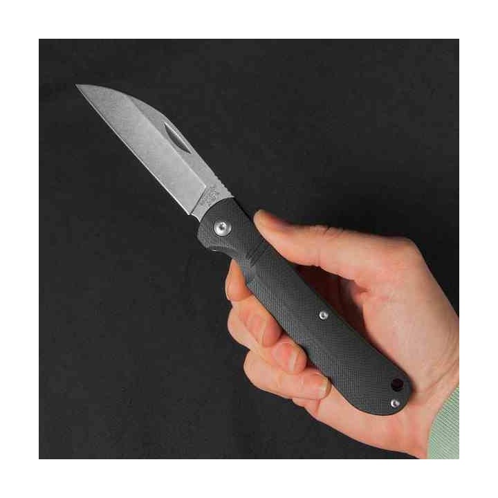 Couteau Bear & Son 484GB Black Lame Wharncliffe Acier D2 Manche G10 Noir Slipjoint USA BC484GB - Livraison Gratuite