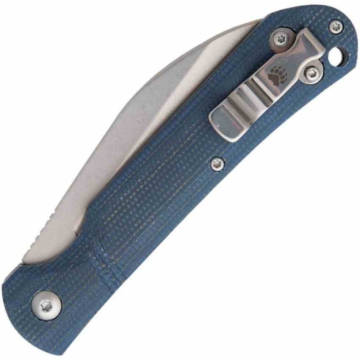 Couteau Bear & Son 484MB Blue Lame Wharncliffe Acier D2 Manche G10 Slipjoint USA BC484MB - Livraison Gratuite