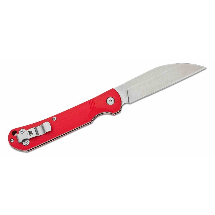 Couteau Bear & Son 484GR Red Lame Wharncliffe Acier D2 Manche G10 Slipjoint USA BC484GR - Livraison Gratuite