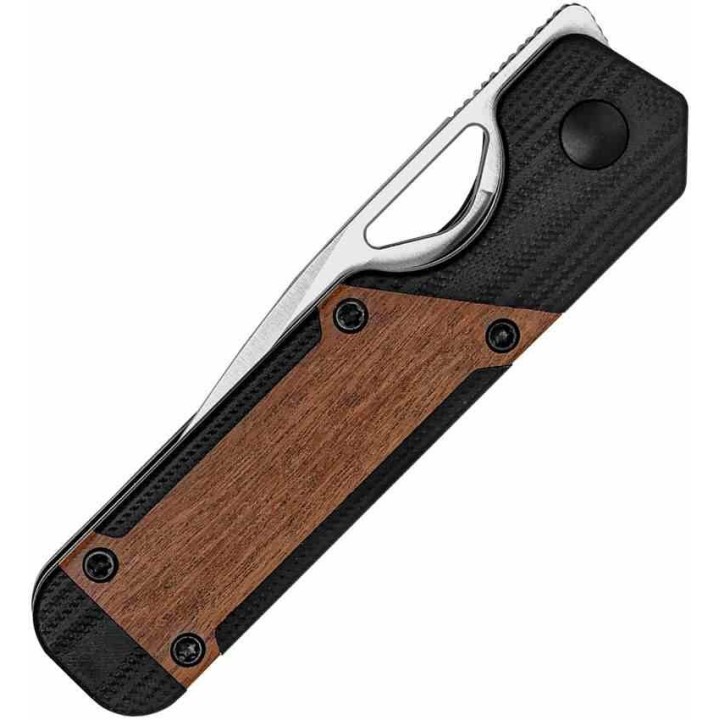 Couteau Kizer Mini Militaw Mkuruti Lame Acier Nitro-V Manche G10 Noir/Bois Clip Linerlock KIV3634SA4 - Livraison Gratuite
