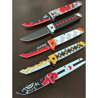 Lot de 5 Couteaux Tanto Elitedge EE10A102XX A/O Lame Tanto Acier 420C Manche Nylon Linerlock Clip - Livraison Gratuite