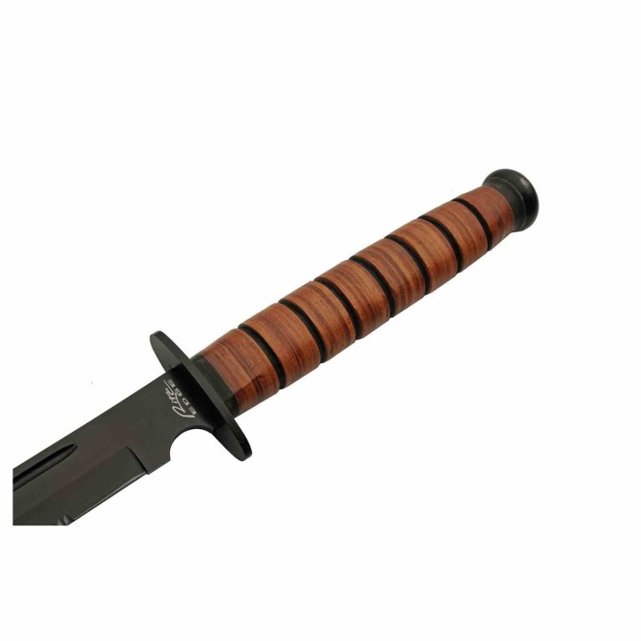 Katana Épée de Combat Tactique Lame Tanto Acier Inoxydable Manche Cuir Etui Nylon PA926969 - Livraison Gratuite