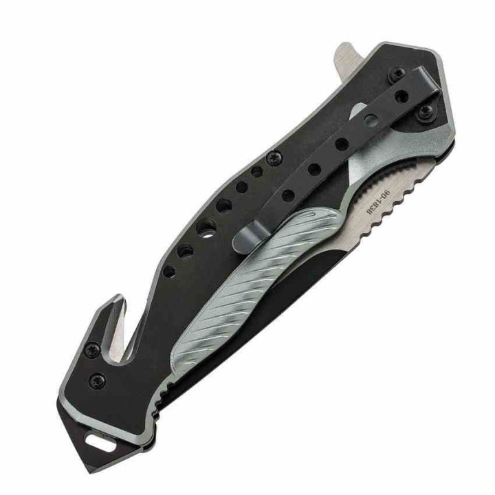 Couteau Utica BB Rescue A/O Lame Tanto Acier Inox Manche Alu Brise-Vitres Coupe-Ceinture UTK911838CP - Livraison Gratuite
