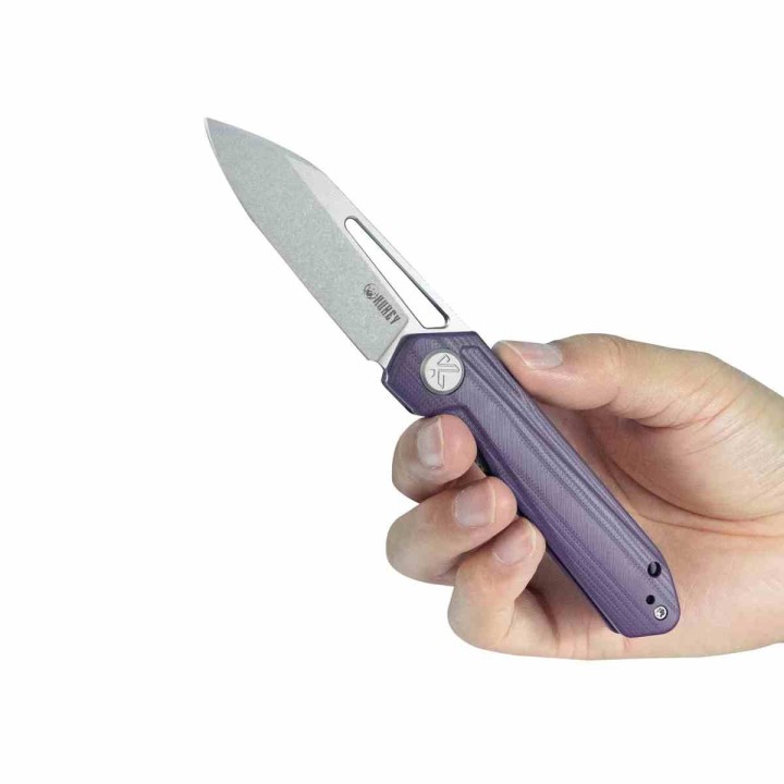 Couteau Kubey Royal Purple Manche G10 Lame Acier D2 IKBS Linerlock Clip KUB321U - Livraison Gratuite