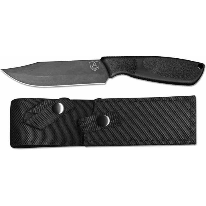 Couteau de Survie Ontario Spec Plus Alpha Lame Acier Carbone 1075 Manche Caoutchouc Étui Nylon USA ON9710 - Livraison Gratuite
