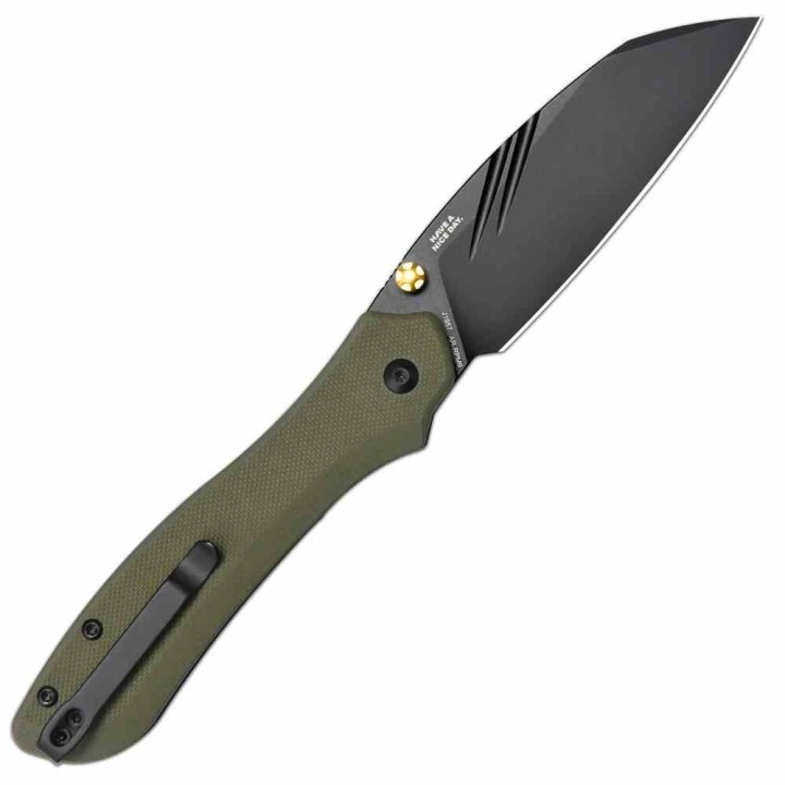 Couteau Pliant CJRB Fugly Green Lame Acier AR-RPM9 Manche G10 Linerlock Clip IKBS J1957GN - Livraison Gratuite