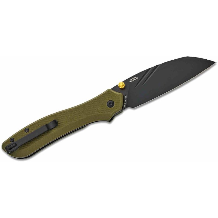 Couteau Pliant CJRB Fugly Green Lame Acier AR-RPM9 Manche G10 Linerlock Clip IKBS J1957GN - Livraison Gratuite